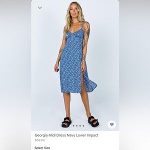 Princess Polly Georgia midi dress size 2